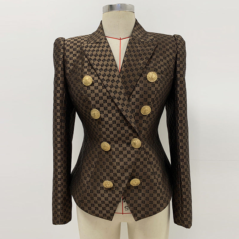 Slim Jacquard Blazer Jacket