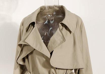 Khaki Cotton Trench Coat
