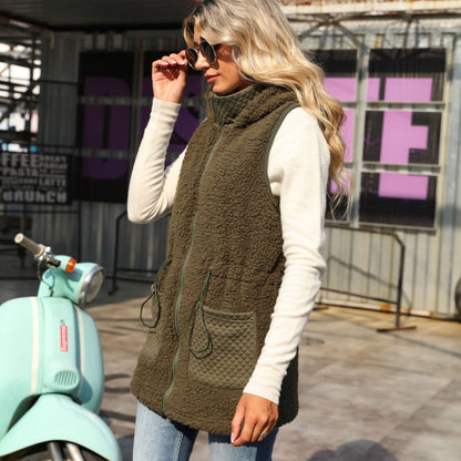 Bubble Velvet Sleeveless Vest