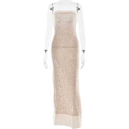 Open Back Strapless Bridesmaid Dress White