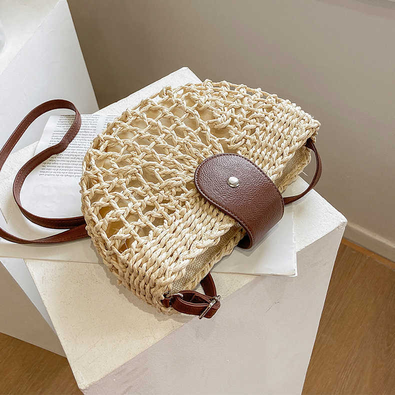 Natural Vegan Straw Bag Shoulder Crossbody