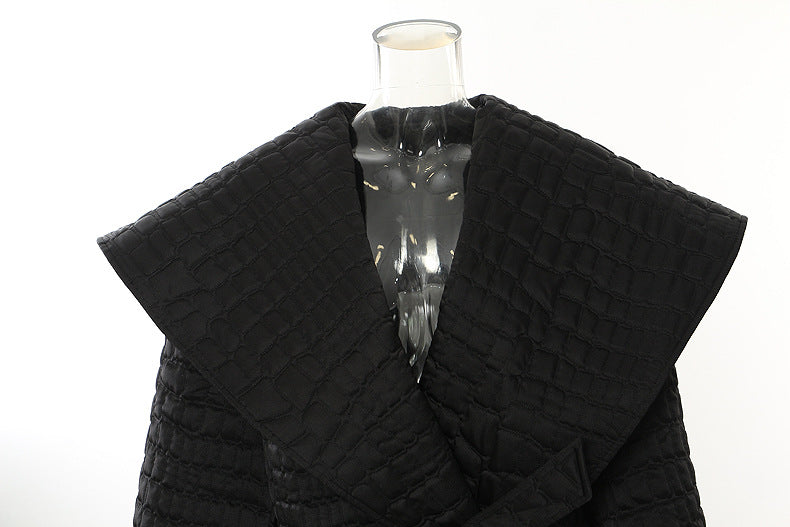 Quilted Cotton Cloak Coat