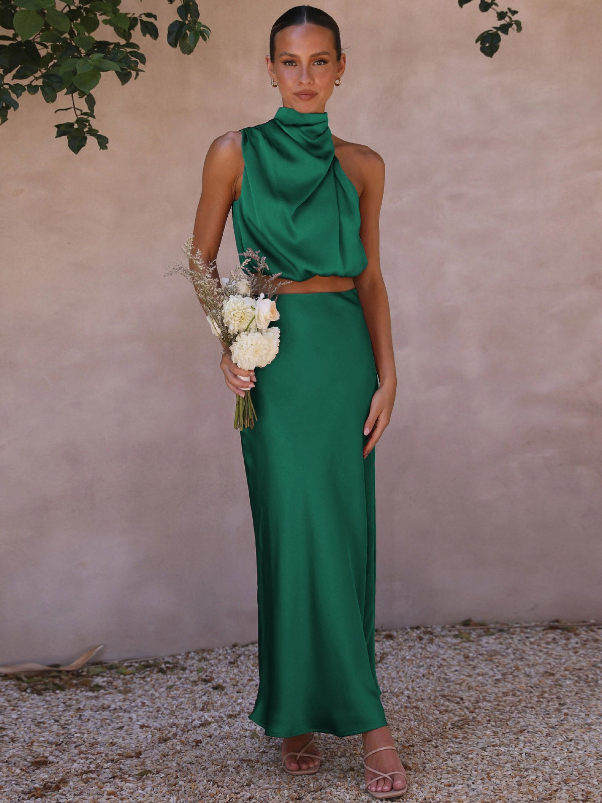Nisha Two Piece Day to Night Casual Set Dark Green
