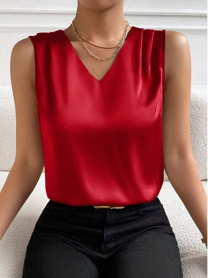 Sexy Day to Night Sleeveless Top Burgundy
