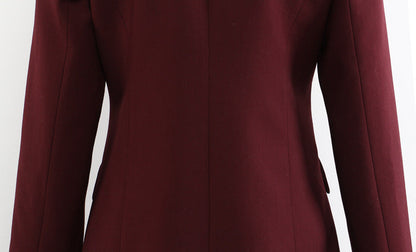 Angola Red Mid-Length Blazer Trench Coat