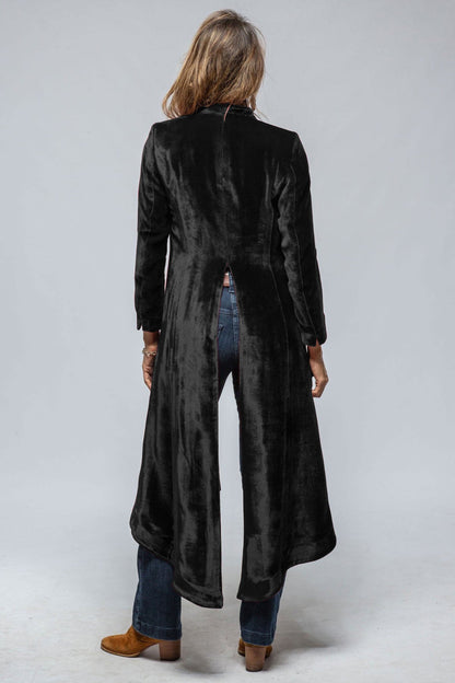 Velvet Long Split Long Coat