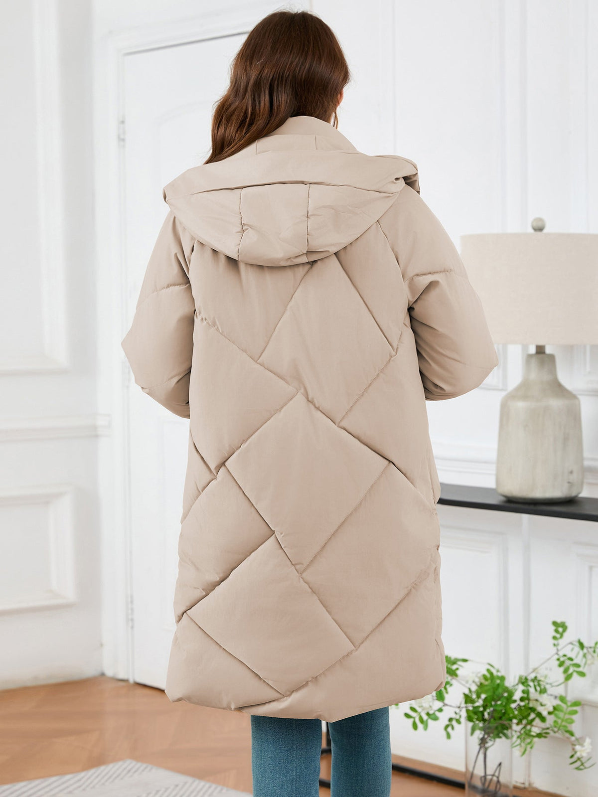 Hooded Slim-Fit Thermal Padded Coat