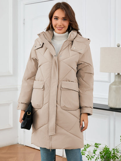 Hooded Slim-Fit Thermal Padded Coat
