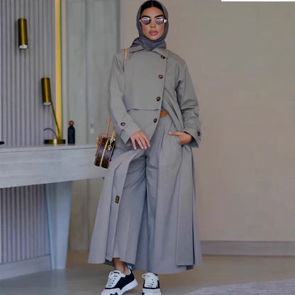 Retro Motorcycle Mid-Length Coat