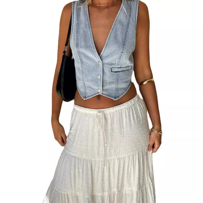 Tume Casual Denim Vest