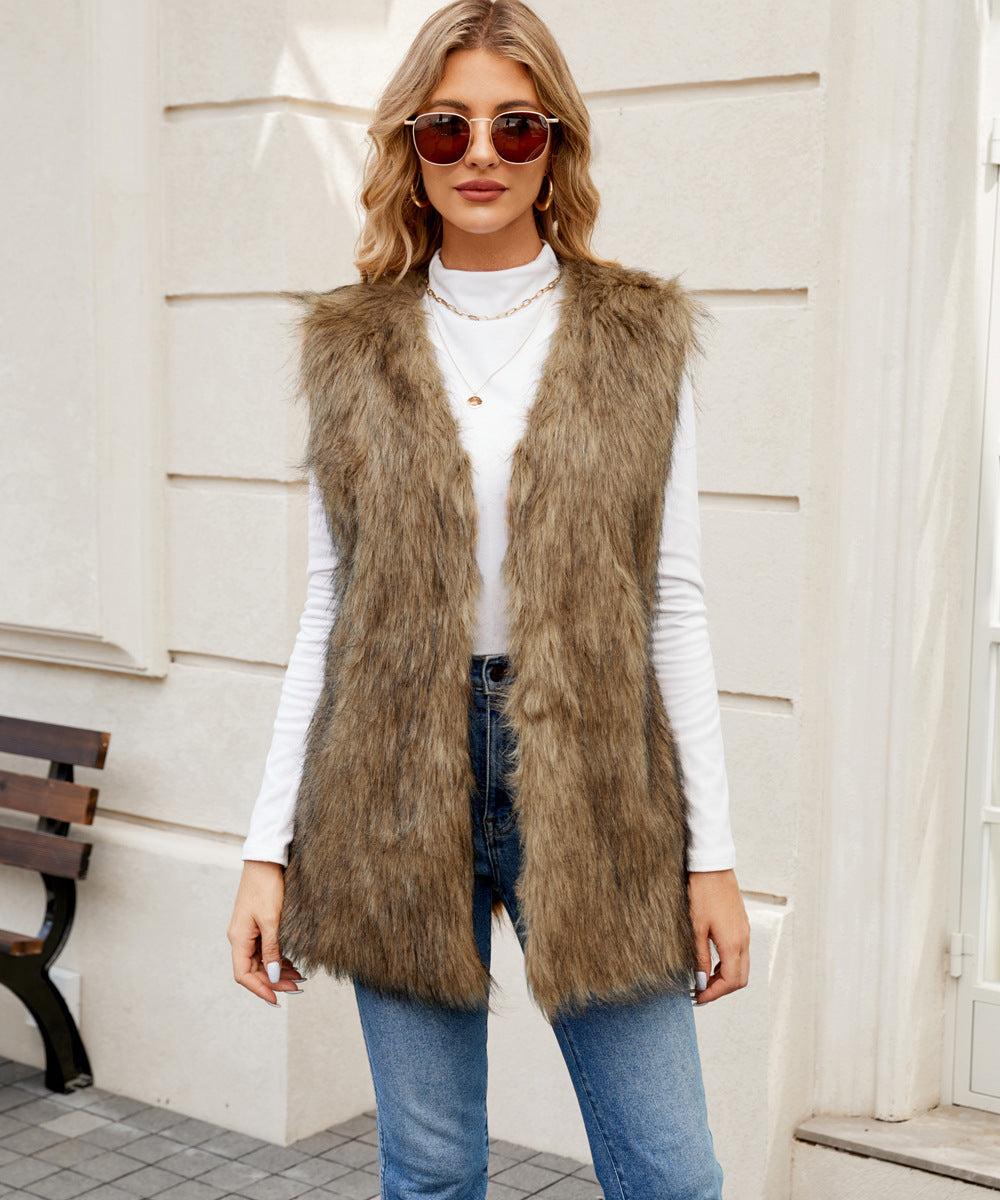 Faux Fur Vest Top