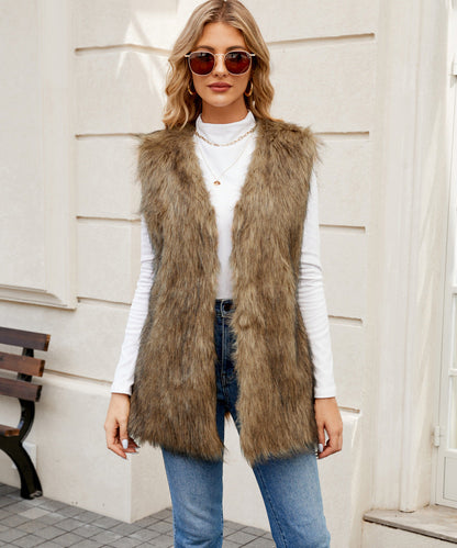 Faux Fur Vest Top
