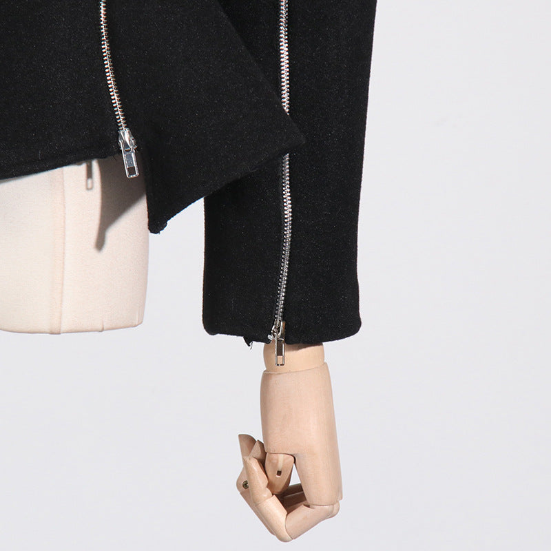 Zipper Asymmetric High-Grade Blazer