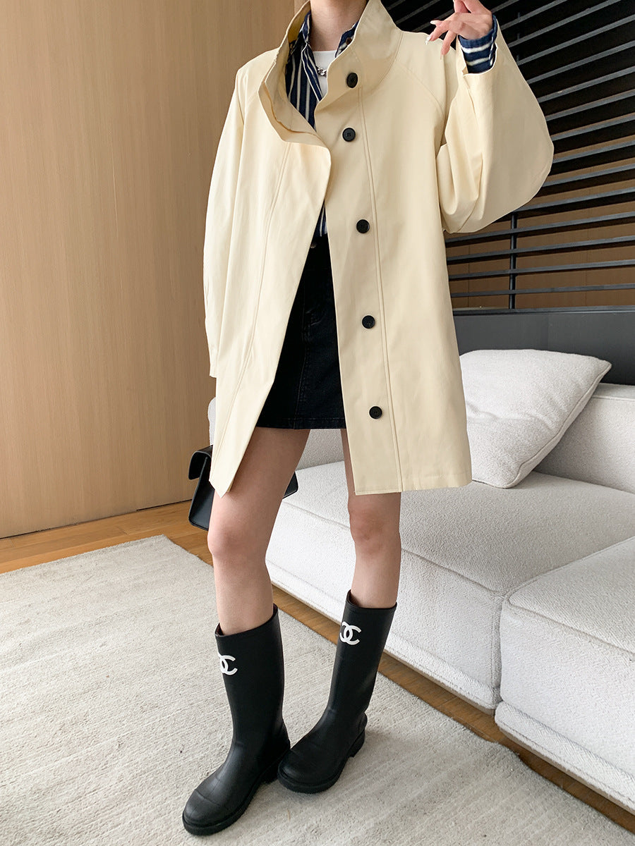 Graceful Draping Long Coat