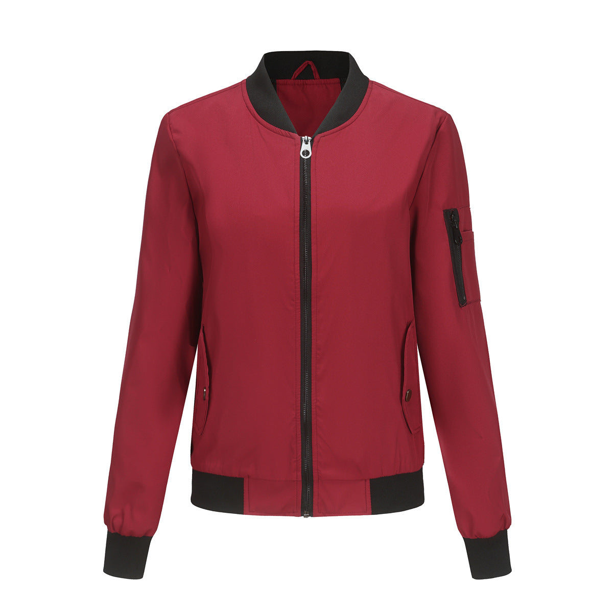 Thin Varsity Jacket Burgundy