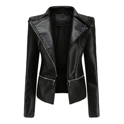 Faux Leather Coat Day to Night Jacket Black