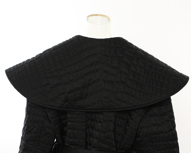 Quilted Cotton Cloak Coat