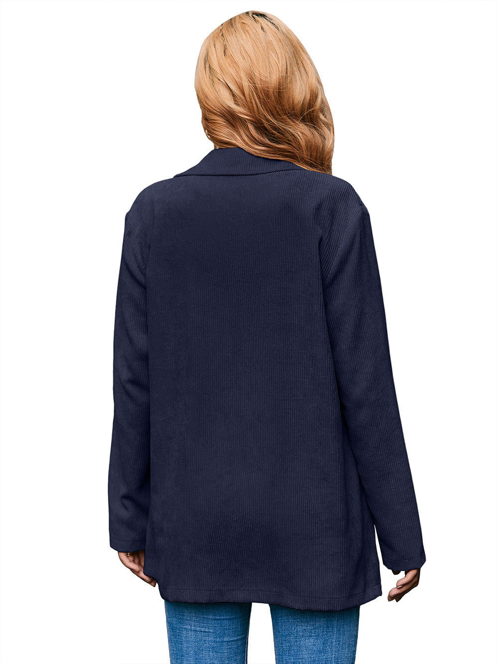 Corduroy Single-Breasted Blazer