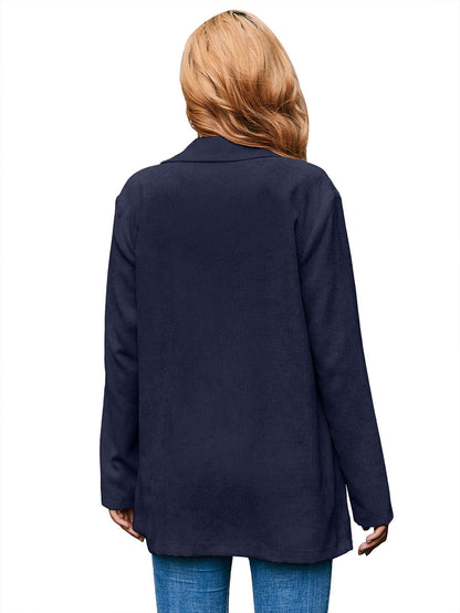 Corduroy Single-Breasted Blazer