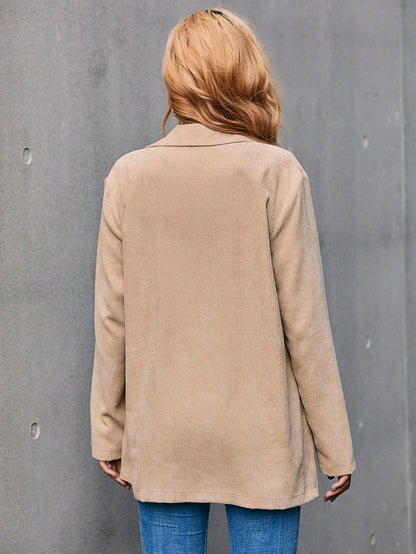 Corduroy Single-Breasted Blazer