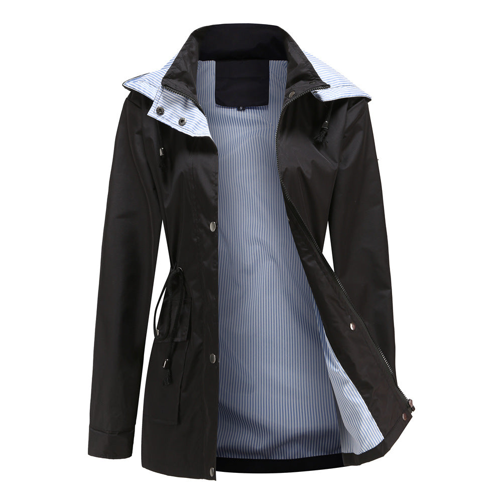 Detachable Hood Windbreaker Very black night