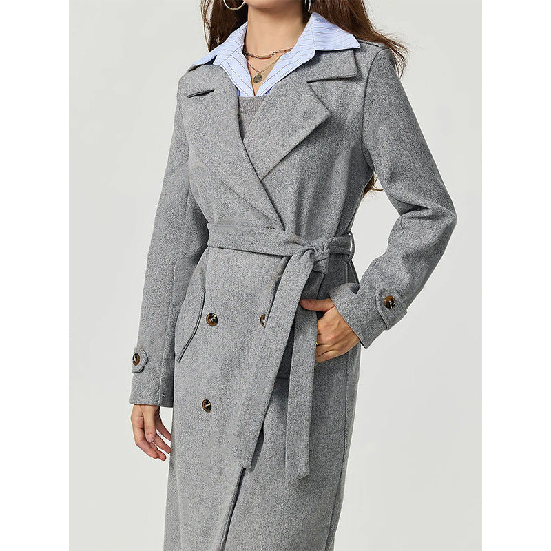 Double Breasted Woolen Coat Outerwear