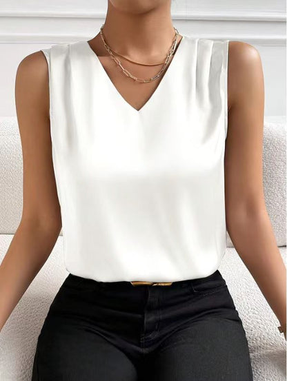 Sexy Day to Night Sleeveless Top White