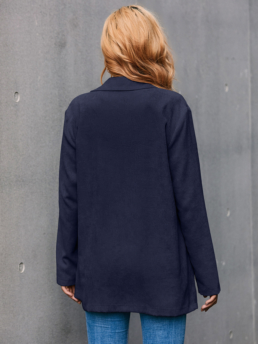 Corduroy Single-Breasted Blazer