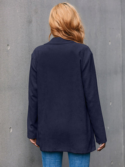 Corduroy Single-Breasted Blazer