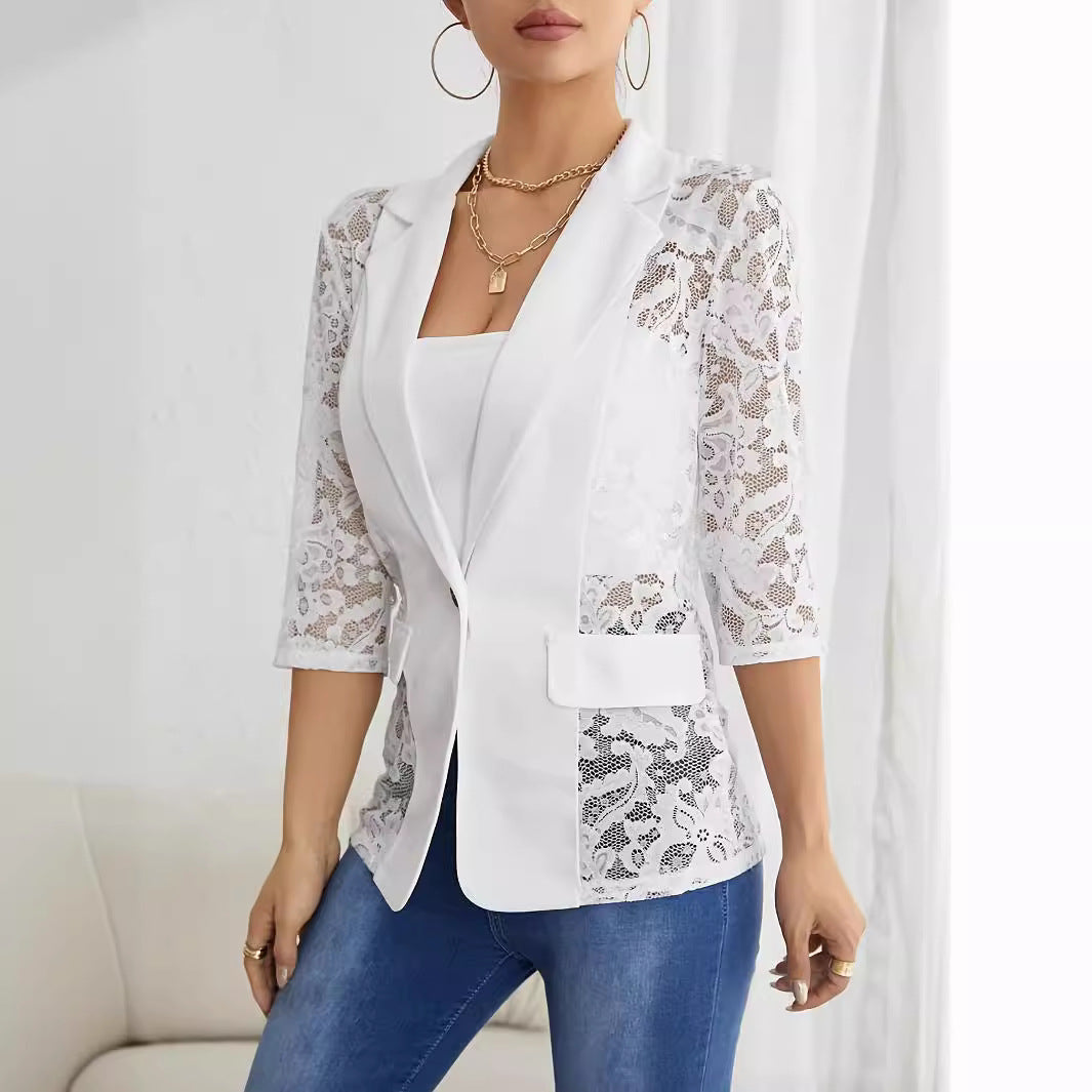 Lace Stitching Blazer