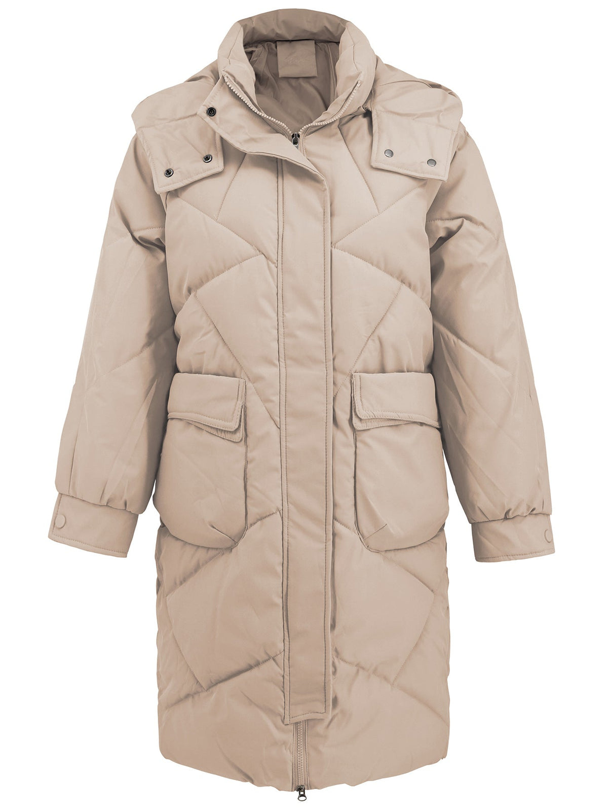 Hooded Slim-Fit Thermal Padded Coat
