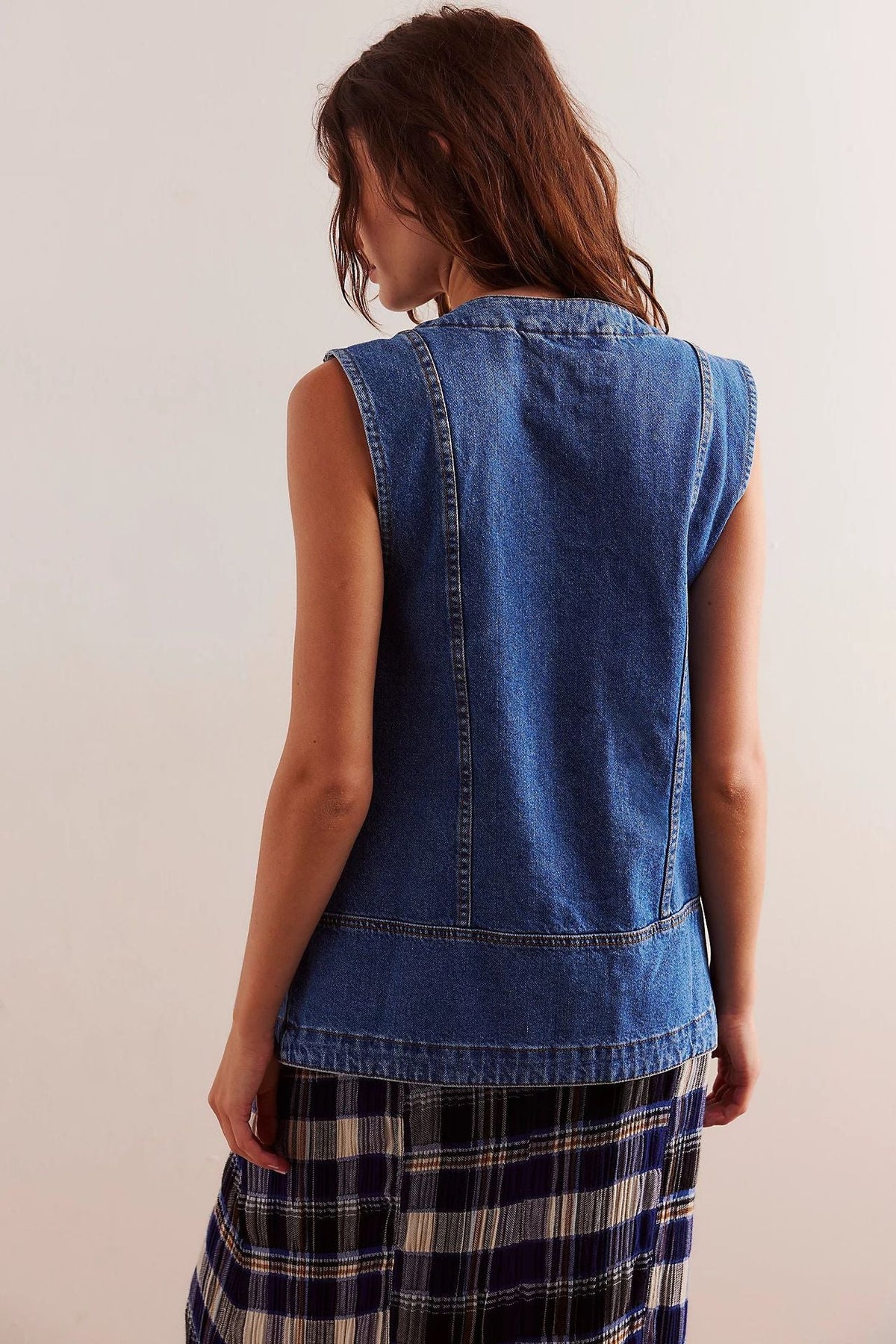 Denim Sleeveless Vest