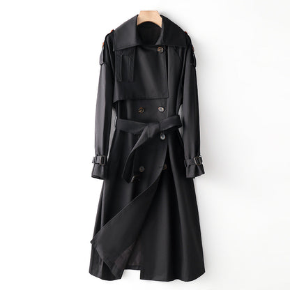 Overknee Slimming Trench Coat XS Black