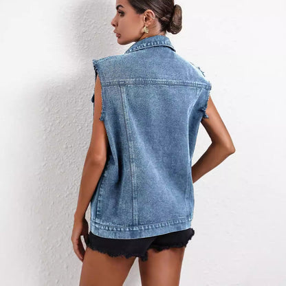 Denim Vest Coat