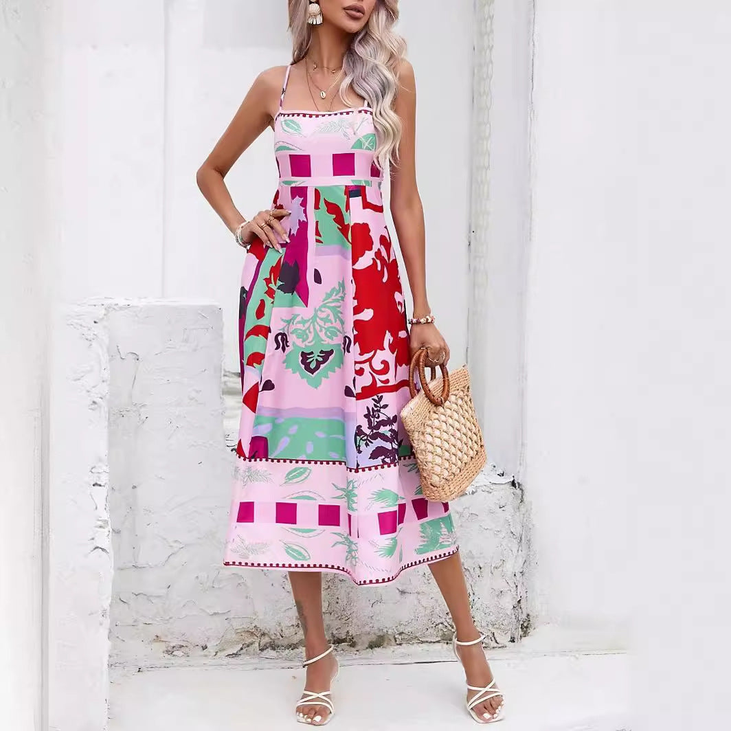 Casual Printed A Line Dress