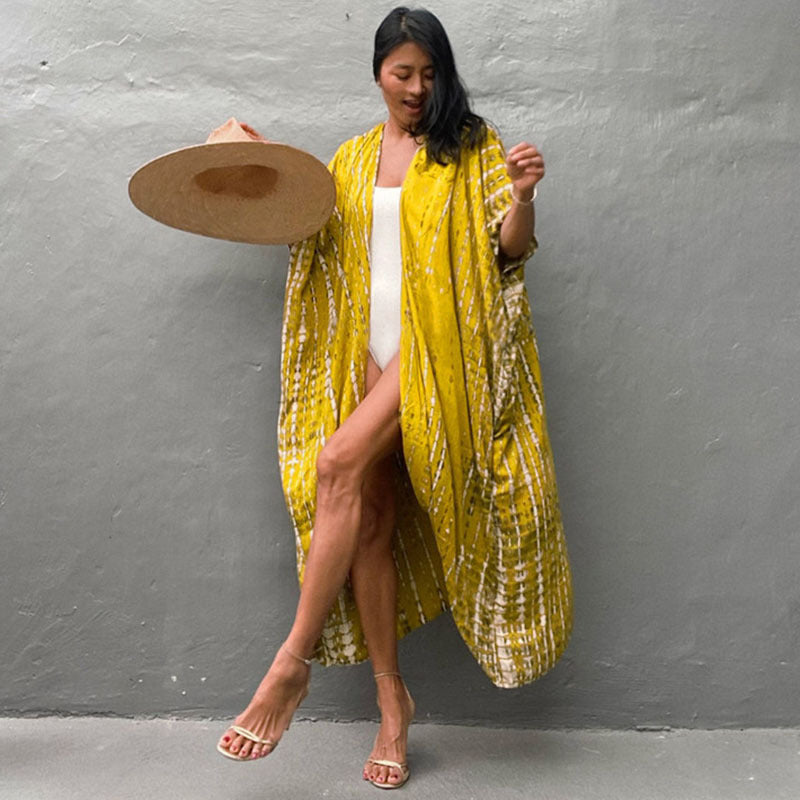 Sexy Beach Cardigan Cover Up One Size Yellow Series