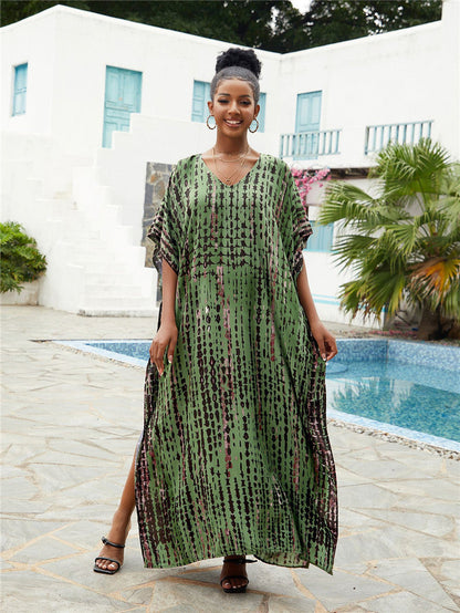 Brenda Day to Night Kaftan One Size Army Green Series