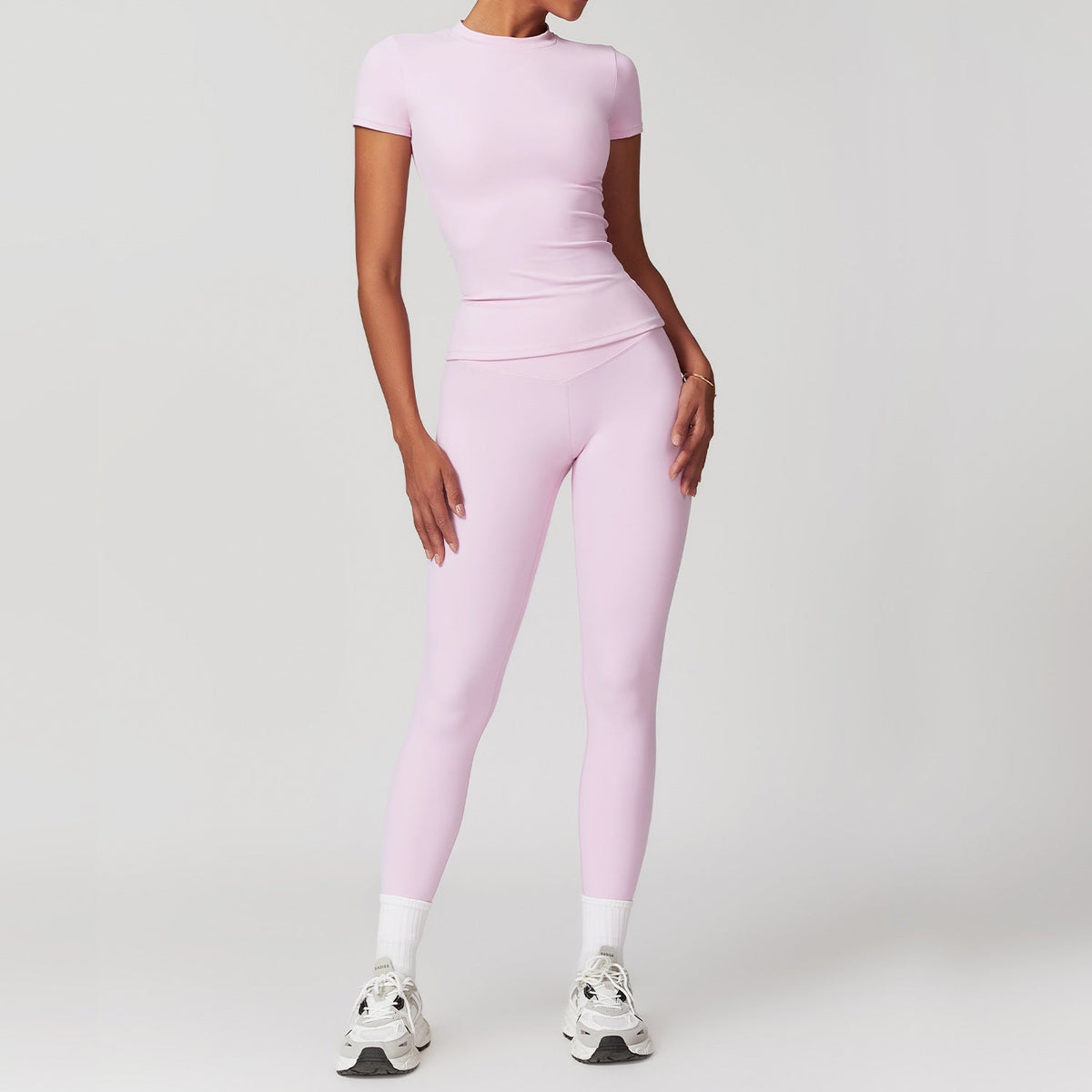 Fitted Active Yoga Set Pink