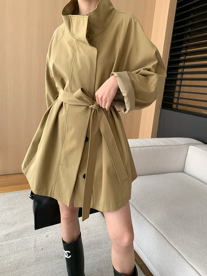 Graceful Draping Long Coat