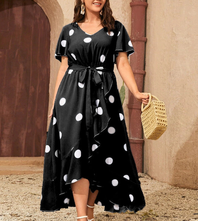 Day to Night Polka Dot Dress Black