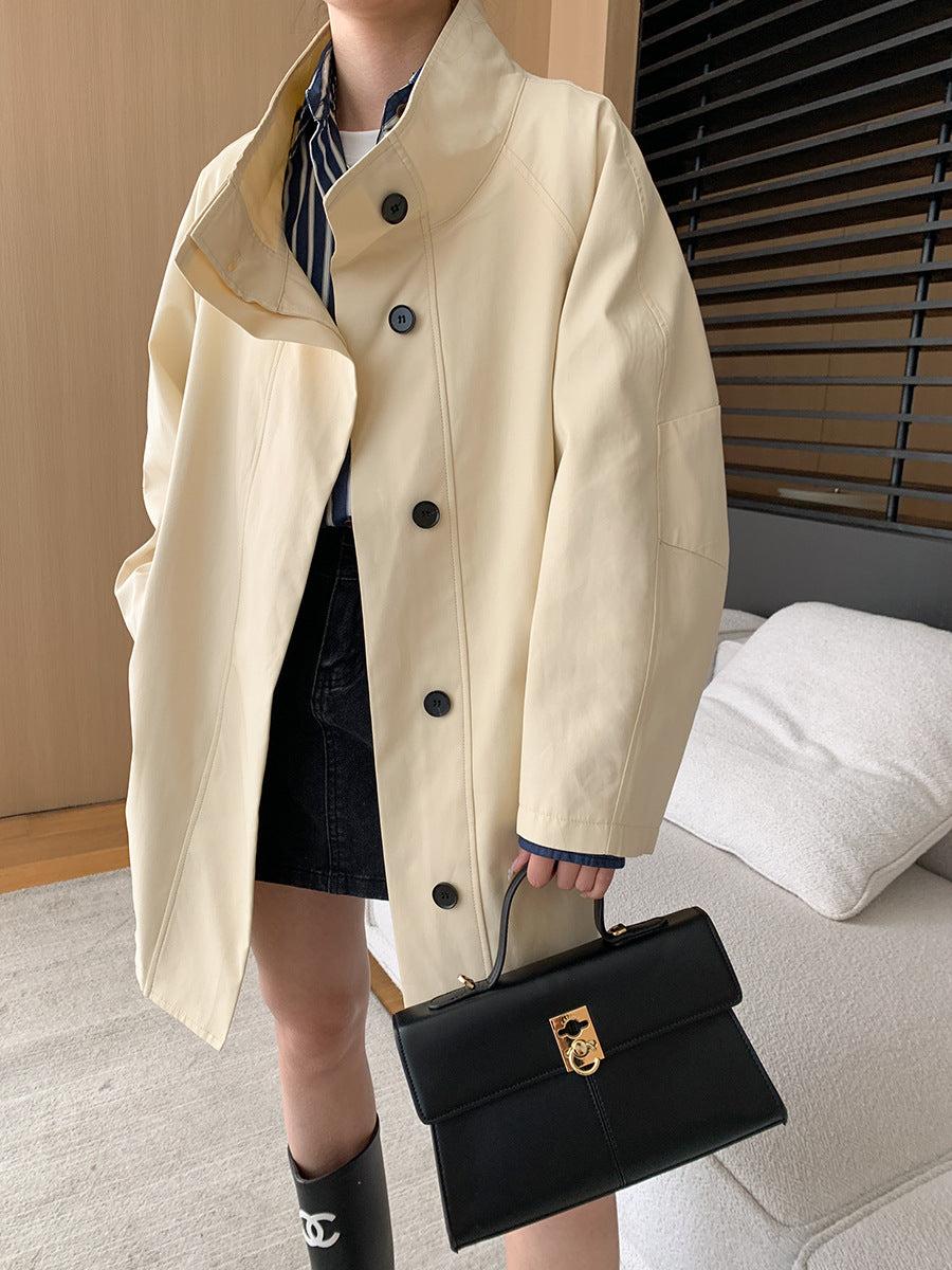 Graceful Draping Long Coat