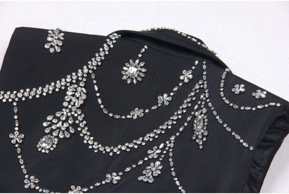 Rhinestone Sleeveless Business Vest