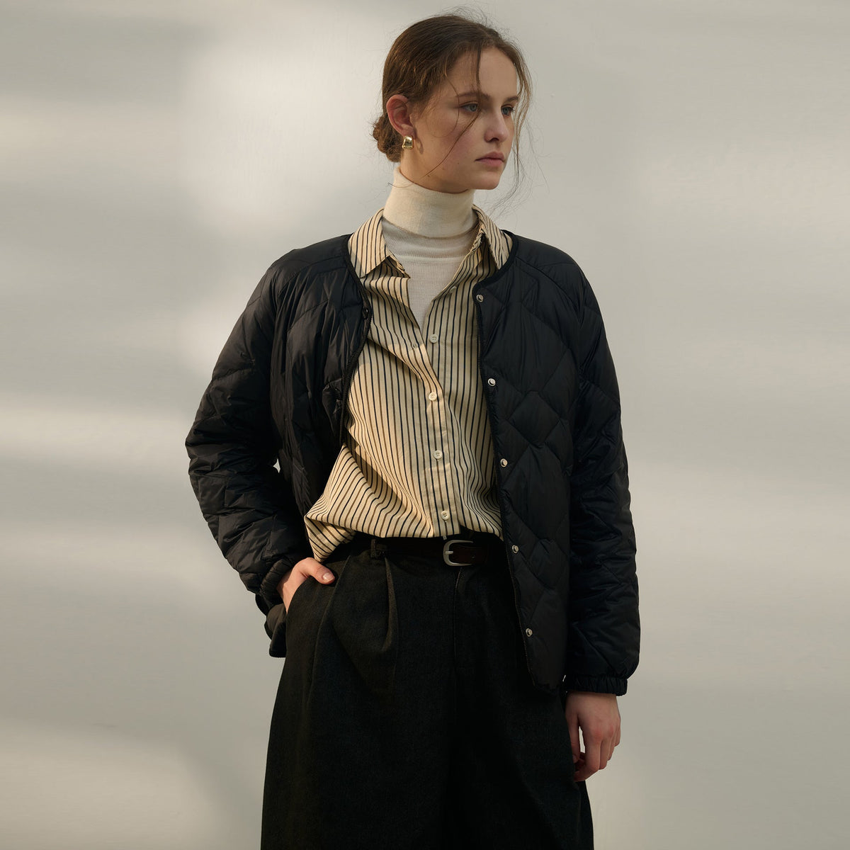 White Duck Down Short Jacket
