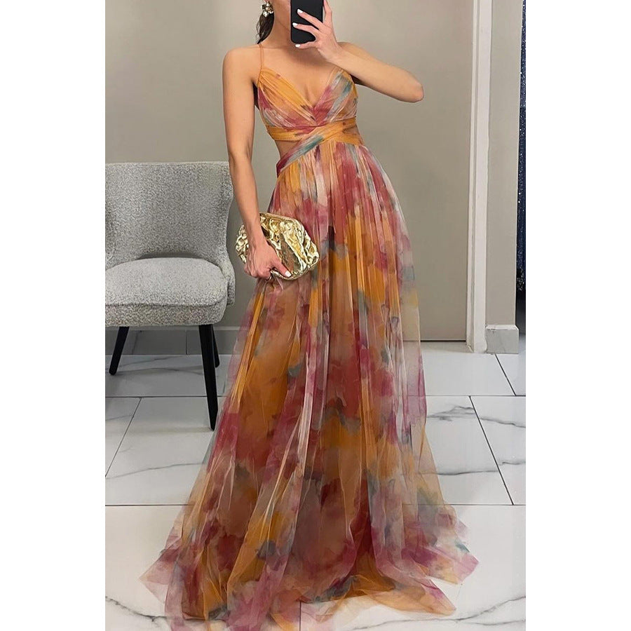 Floral Printed Gown Multi