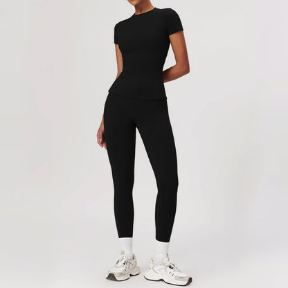 Fitted Active Yoga Set Black