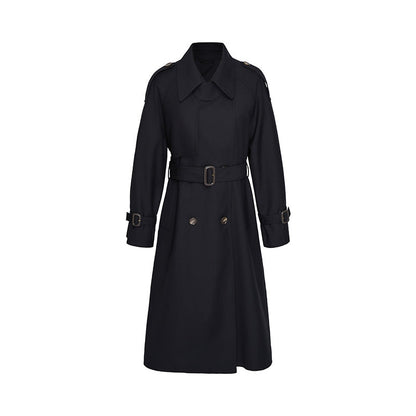 Non Ironing Casual Trench Coat Black