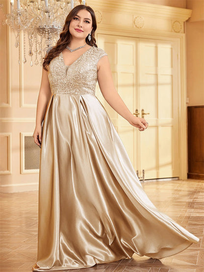 Sleeveless A Line Formal Gown Cocktail Evening Dress Special Occasion Gold