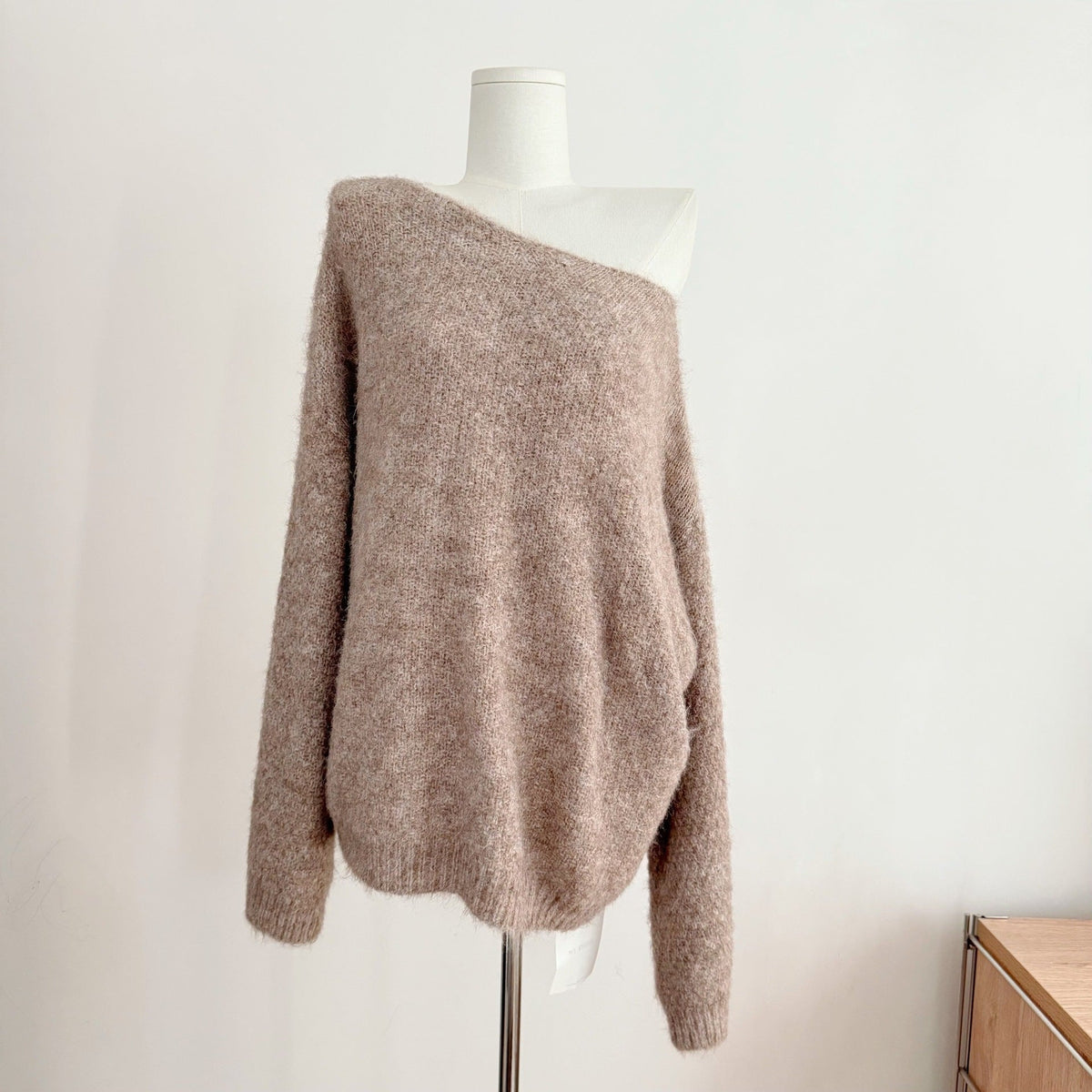 Clidress Off Shoulder Loose Fit Sweater