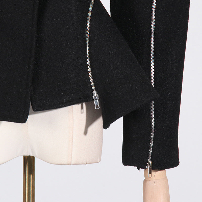 Zipper Asymmetric High-Grade Blazer