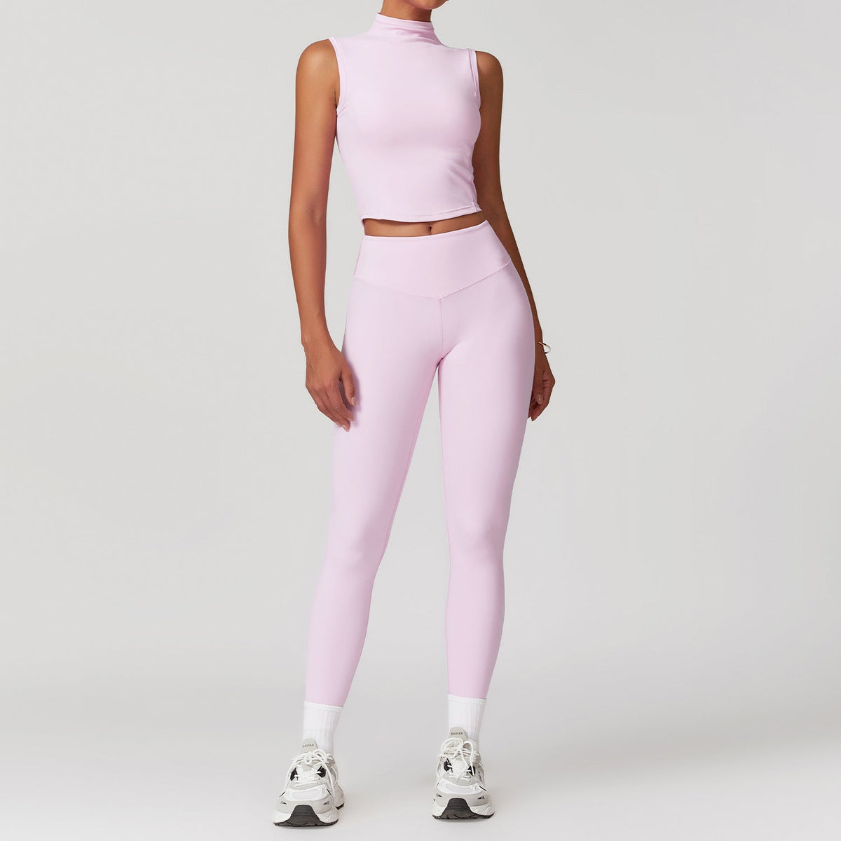 Fitted Active Yoga Set Pink1